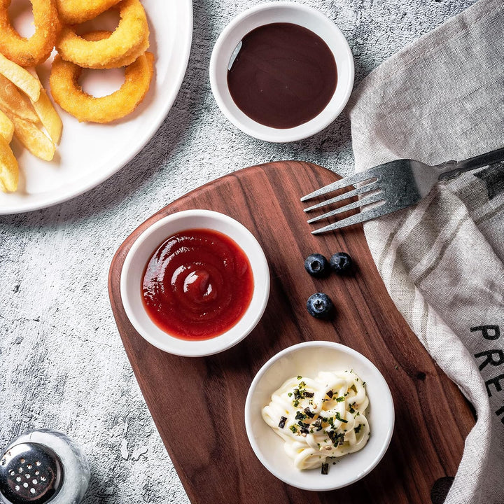 UIBFCWN 25 Stück Dipschälchen Saucenschälchen Snackschale Dipschale aus Porzellan für Dessert Sauce