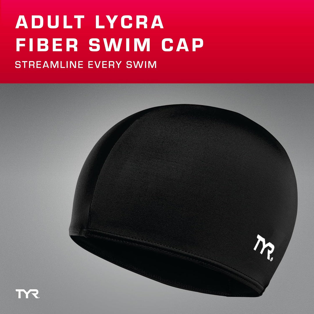 TYR Badekappe für Erwachsene aus Lycrafaser für Damen und Herren, Freizeit- und Trainingskappe für B