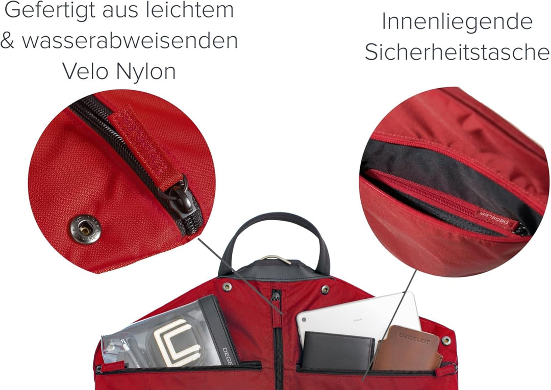 SkyHanger - Kleidersack mit einzigartigem Titan-Kleiderbügel für Damen & Herren - durchdachte Anzugt