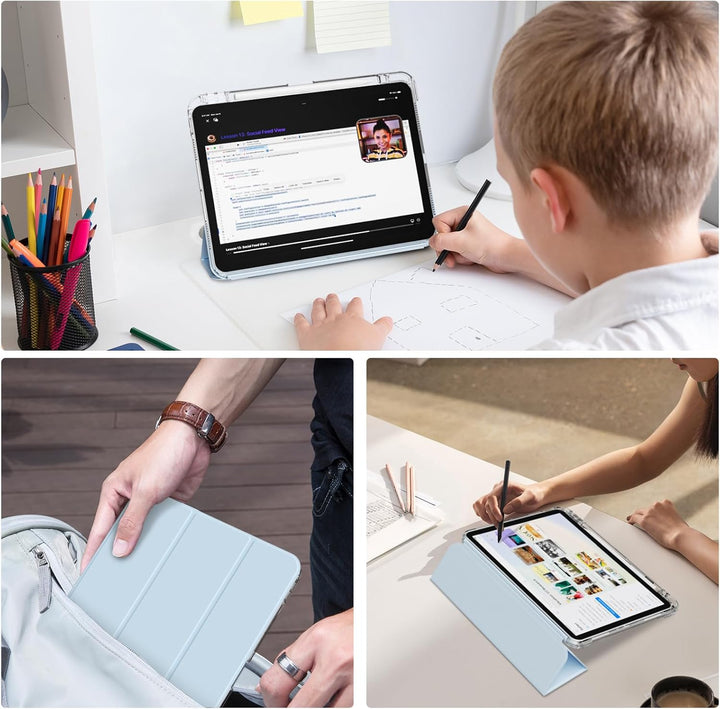 Hülle für iPad (A16) 11 Zoll (2025) & iPad 10. Generation (2022) mit Stifthalter, Stossfeste Schutzh