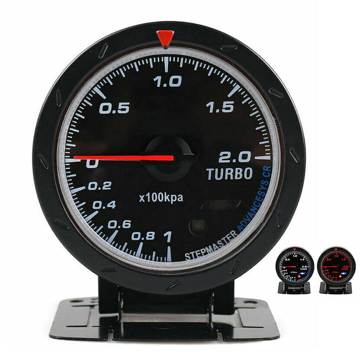 60Mm Boost Gauge Led Turbo Ladedruckanzeige Universal 60mm LED Turbo Boost Meter Gauge Schwarz Shell