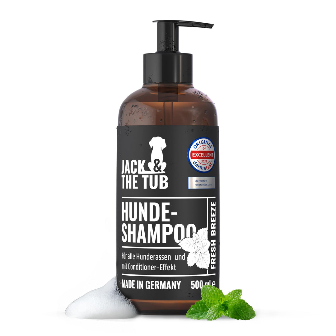 Jack & the Tub Hundeshampoo 500ml Caribbean Breeze - Black Edition, Hunde Shampoo mit Conditioner un