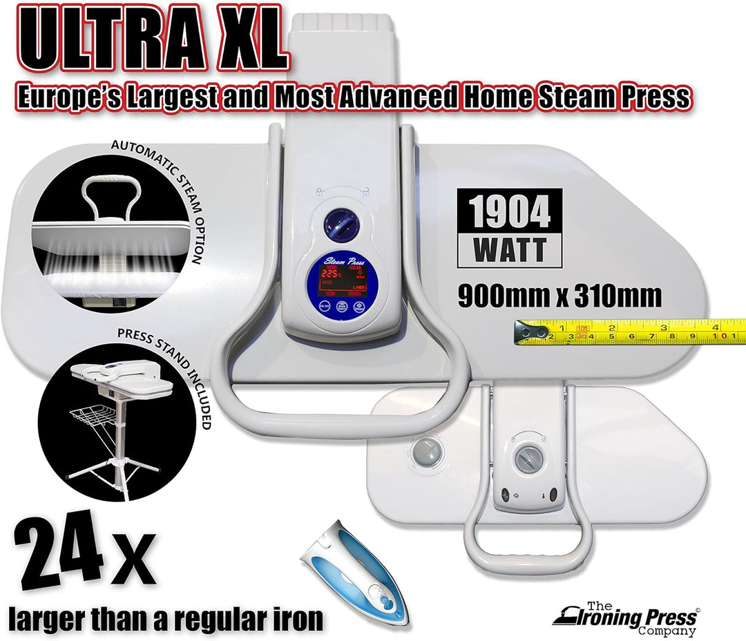 Professionelle Dampfbügelpresse von Speedypress mit Ständer - Ultra XL (übergross) Grösse - Die Grös