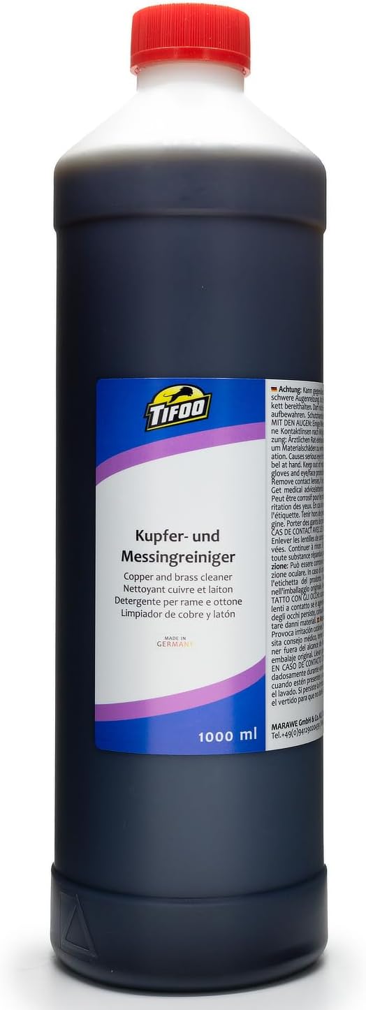 Kupferreiniger/Messingreiniger (1000 ml – Kupfer und Messing reinigen, Politur, Tauchbad 1 l (1er Pa