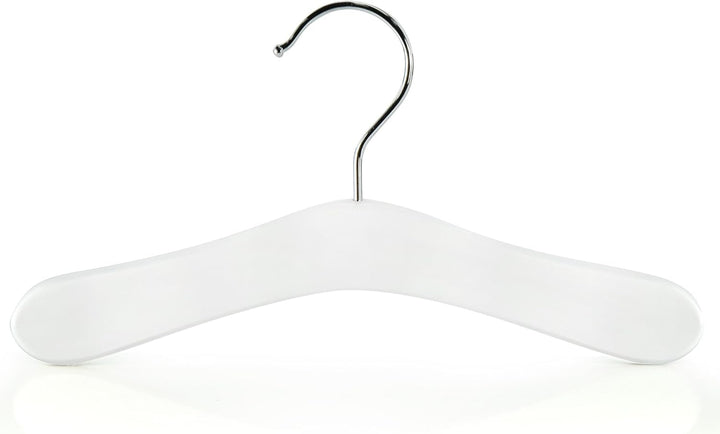 Hangerworld - Echtholz Baby Kinder Kleiderbügel, 12 Stück - Weiss - 25cm