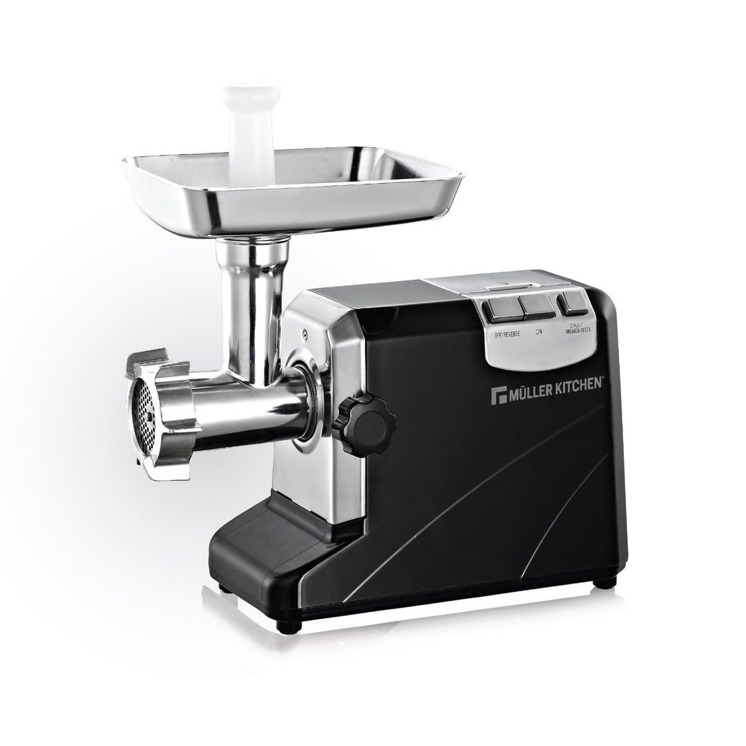 Müller Kitchen MK-6029 Elektrischer Fleischwolf, 1800 W, Aluminium-Schleifkörper