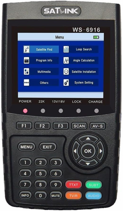 SATLINK WS-6916 HD Digital Satfinder Messgerät DVB-S DVB-S2 / MPEG-2 & MPEG-4 HDMI