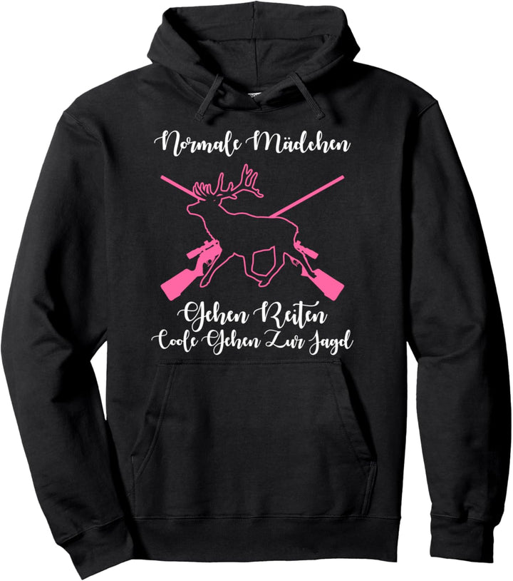 Mädchen Jagd Jäger Hirsch Jägerin Jagen Pullover Hoodie