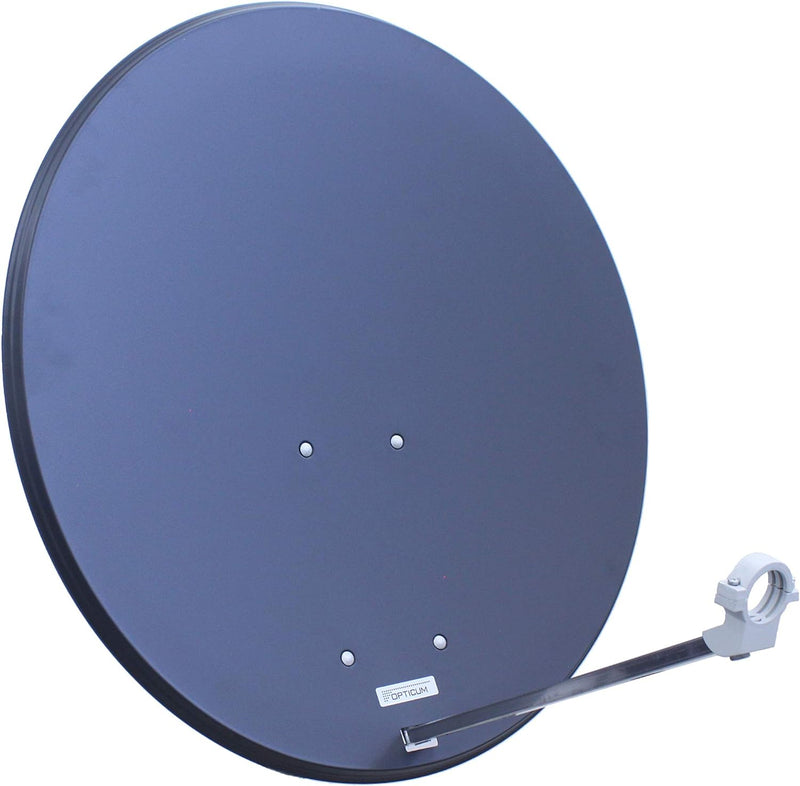 Opticum X80 Satelliten-Antenne 80 cm Stahl anthrazit, 5005 anthrazit Ohne LNB, anthrazit Ohne LNB