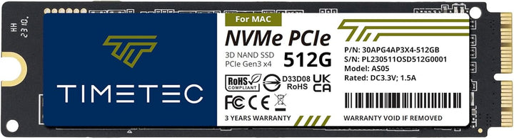 Timetec SSD 3D NAND TLC SATA III 6Gb/s M.2 2280 NGFF 256TBW Read Speed Up to 530MB/s SLC Cache Perfo