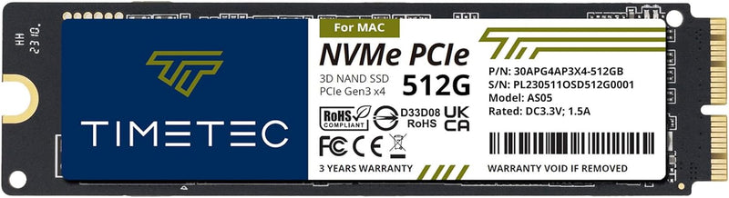 Timetec SSD 3D NAND TLC SATA III 6Gb/s M.2 2280 NGFF 256TBW Read Speed Up to 530MB/s SLC Cache Perfo