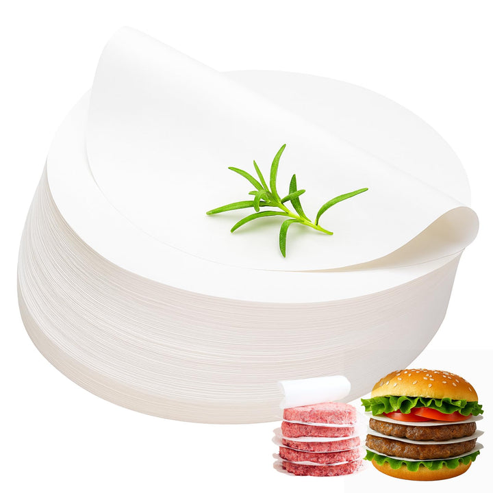2000 Stück Burger Papier Rund 13cm für Burgerpresse Ø 13 cm, Burgerpapier Antihaft, Backpapier für H