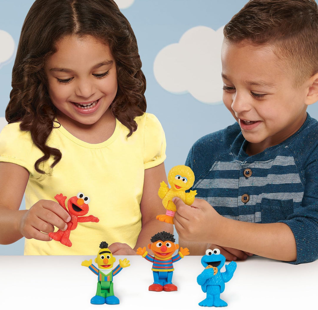 Just Play Sesamstrasse Nachbarschaftsfreunde 6er-Pack, 7,6 cm grosse Sammelfiguren, Kinderspielzeug