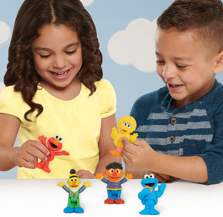 Just Play Sesamstrasse Nachbarschaftsfreunde 6er-Pack, 7,6 cm grosse Sammelfiguren, Kinderspielzeug
