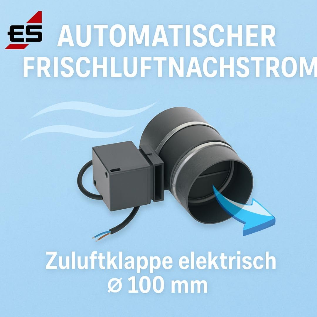 Schabus 201756 Zuluftklappe mit elektrischem Servomotor Ø100mm