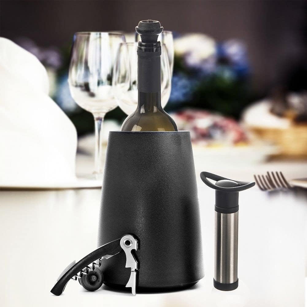Wein-Vakuumpumpe Vakuumpumpe Weinstopper Weinschoner Weinverschluss aus Edestahl für Wein + 2 Siliko