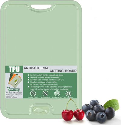 Litimkat TPU-Schneidebrett, BPA-frei, Mit Saftschlitz,kratzfeste flexible Schneidebretter,Dünnes Sch