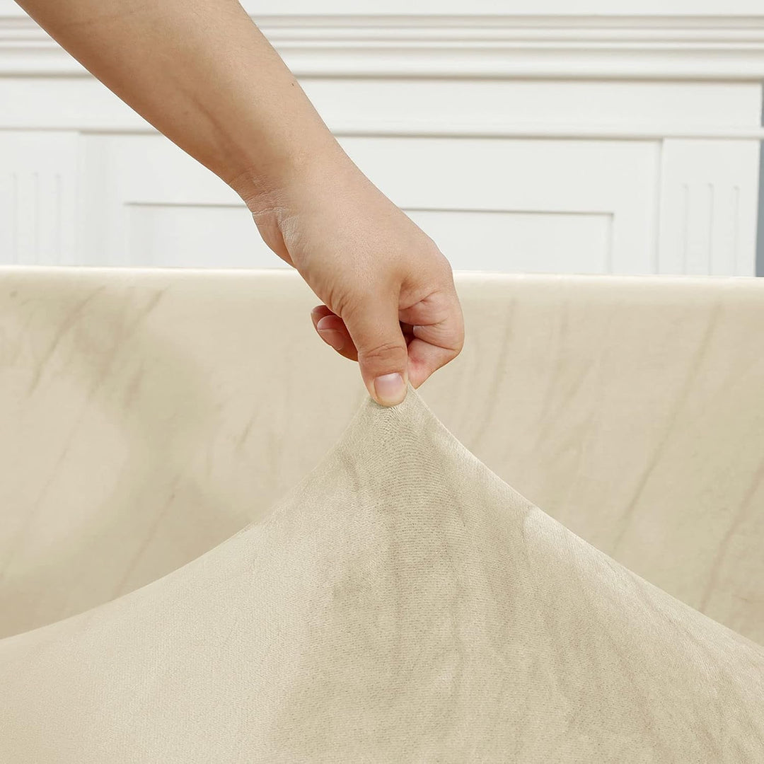JHLD Sofabezug L Form, Stretch Sofabezug Samt L-förmiger Sofabezug Weiche Anti-rutsch Sofa Überwürfe