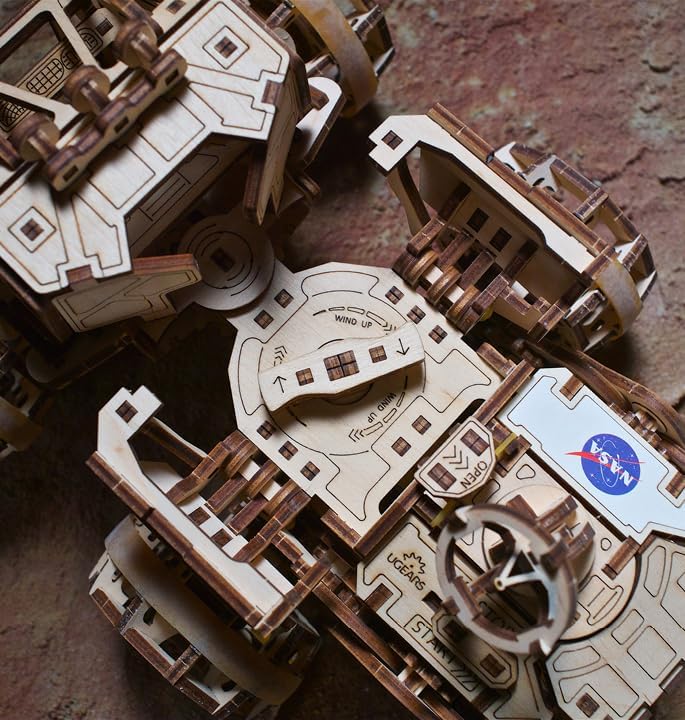 UGEARS Bemannter Mars Rover - Modellbausatz Erwachsene - 3D Holzpuzzle Mars Rover - Modellbau Holzba