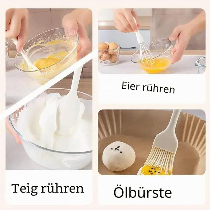 Pancake Dough Dispenser, Stainless Steel Funnel Cake Dispenser with 4 Silicone Nozzles, Perfect for
