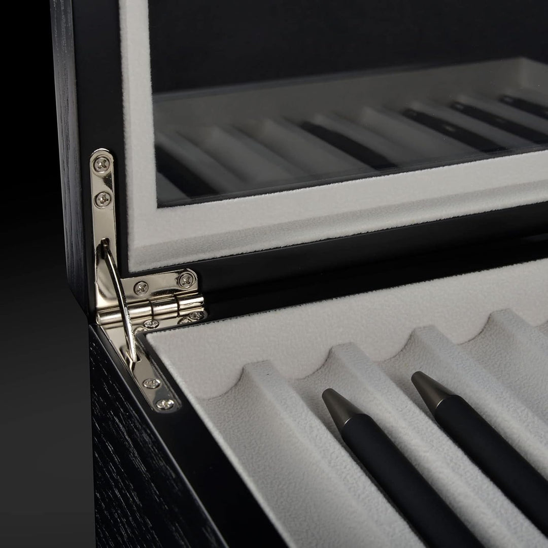 HEISSE & SÖHNE SEIT 1976® Schreibgeräte Box/Aufbewahrung/Vitrine Monteray Esche Furnier in Schwarz f
