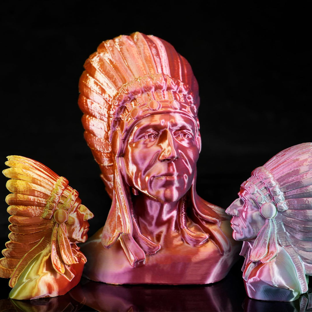 GratKit Tricolor silk PLA Filament 1,75mm 1kg Spule, Seide Dreifarbiges 3D-Drucker Filament mit +/-0