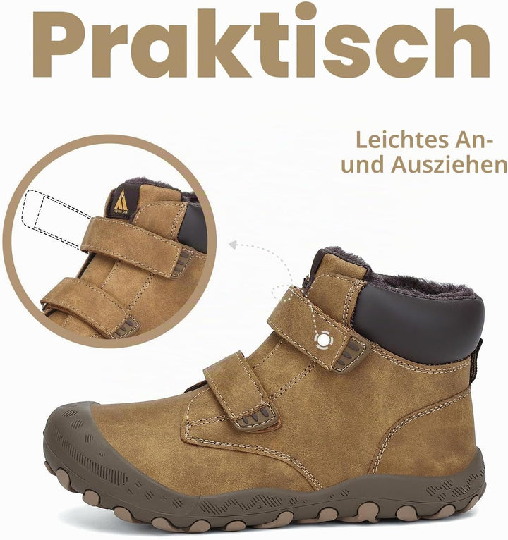 Mishansha Kinder Winterschuhe Warm Gefüttert Winterstiefel Jungen Mädchen Schneestiefel Outdoor Ruts