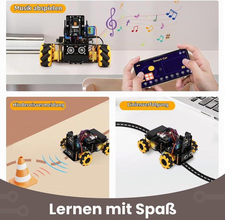 ACEBOTT Roboter Spielzeug für Kinder, Roboter Kinder mit 3-MP-Kamera, kompatibel mit Arduino und Scr