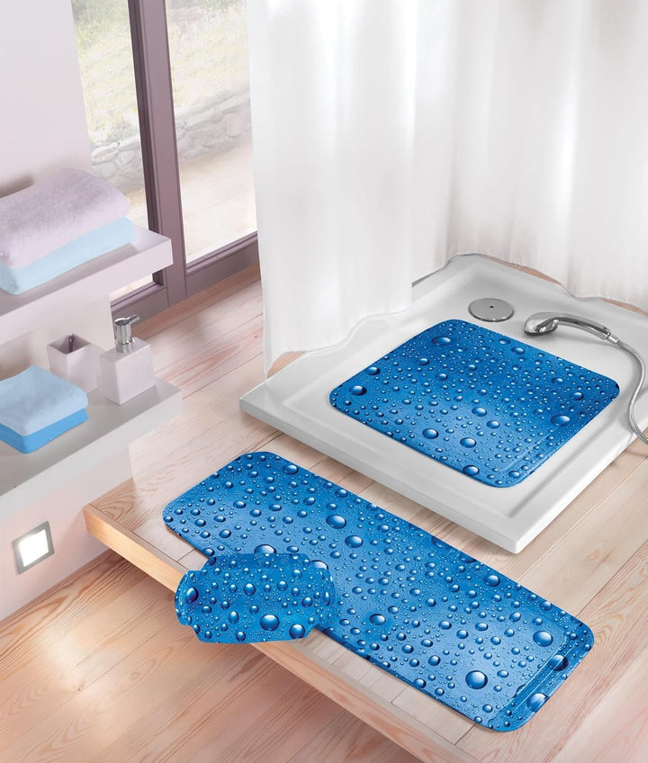 Kleine Wolke Wanneneinlage Bubble, 36x92 cm, marineblau Art Deco, Art Deco