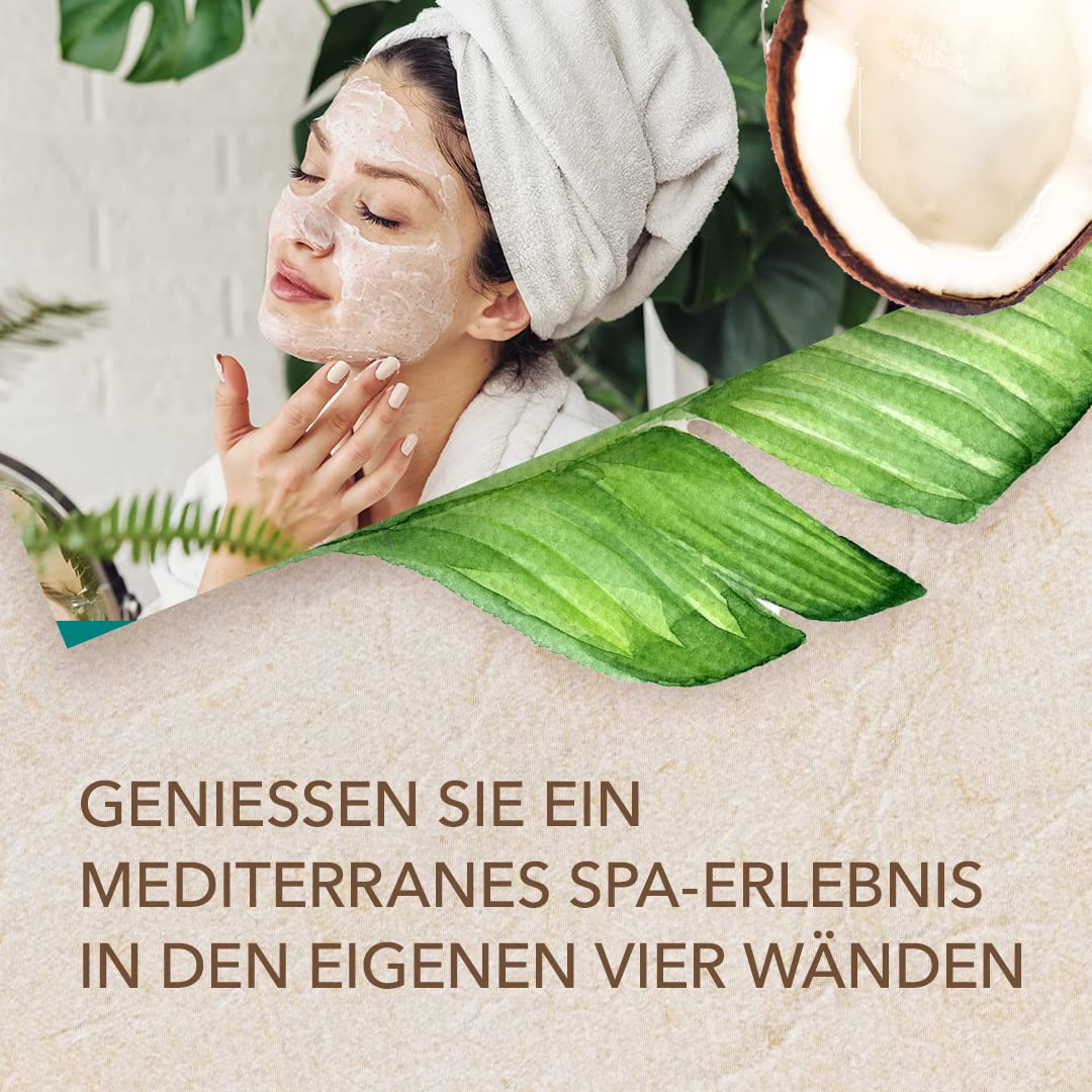 Körperpeeling Salt Body Scrub Peeling Gesicht Peeling Körper Coconut mit Vanilla Feuchtigkeitsspende