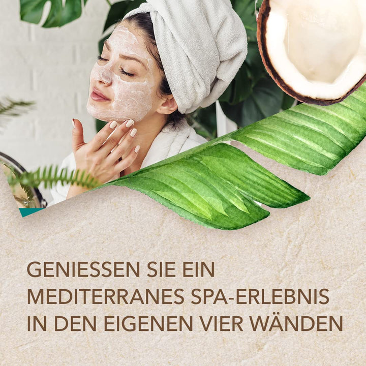 Körperpeeling Salt Body Scrub Peeling Gesicht Peeling Körper Coconut mit Vanilla Feuchtigkeitsspende