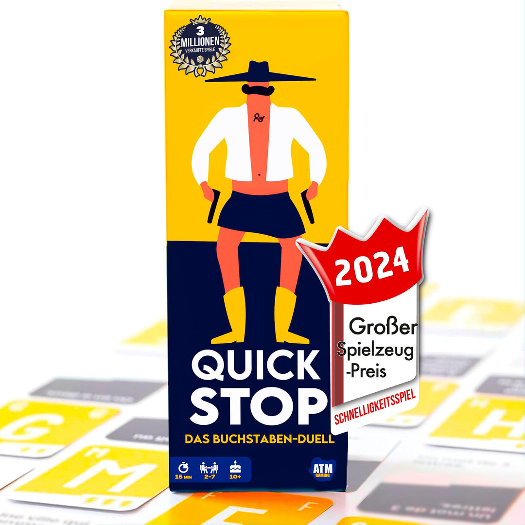 ATM Gaming Quickstop - Das Buchstaben-Duell - Kartenspiel für Jugendliche und Erwachsene - Schnell u