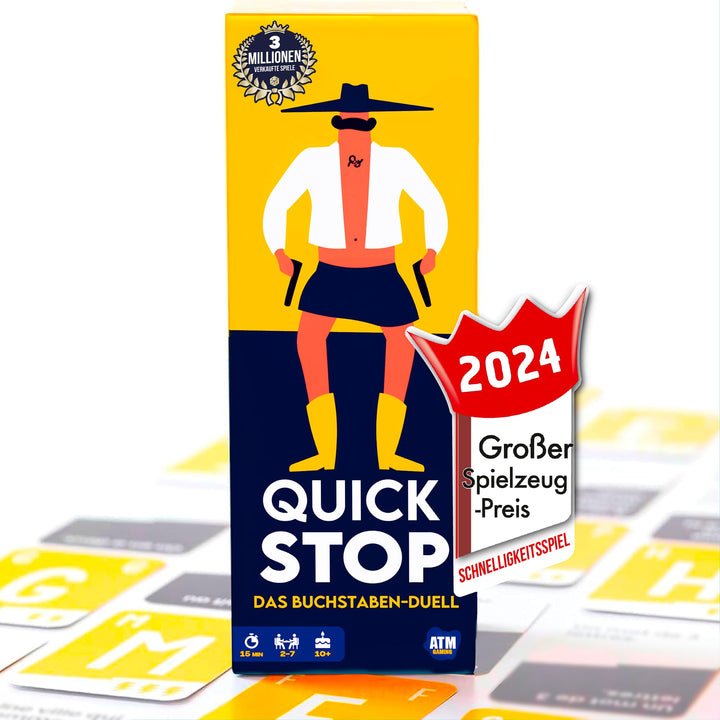 ATM Gaming Quickstop - Das Buchstaben-Duell - Kartenspiel für Jugendliche und Erwachsene - Schnell u