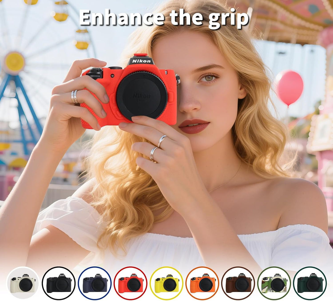Rieibi Z50II Schutzhülle, mattiertes Silikon, für spiegellose Nikon Z50II, Ganzkörper-Kamera-Abdecku
