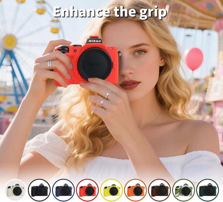 Rieibi Z50II Schutzhülle, mattiertes Silikon, für spiegellose Nikon Z50II, Ganzkörper-Kamera-Abdecku