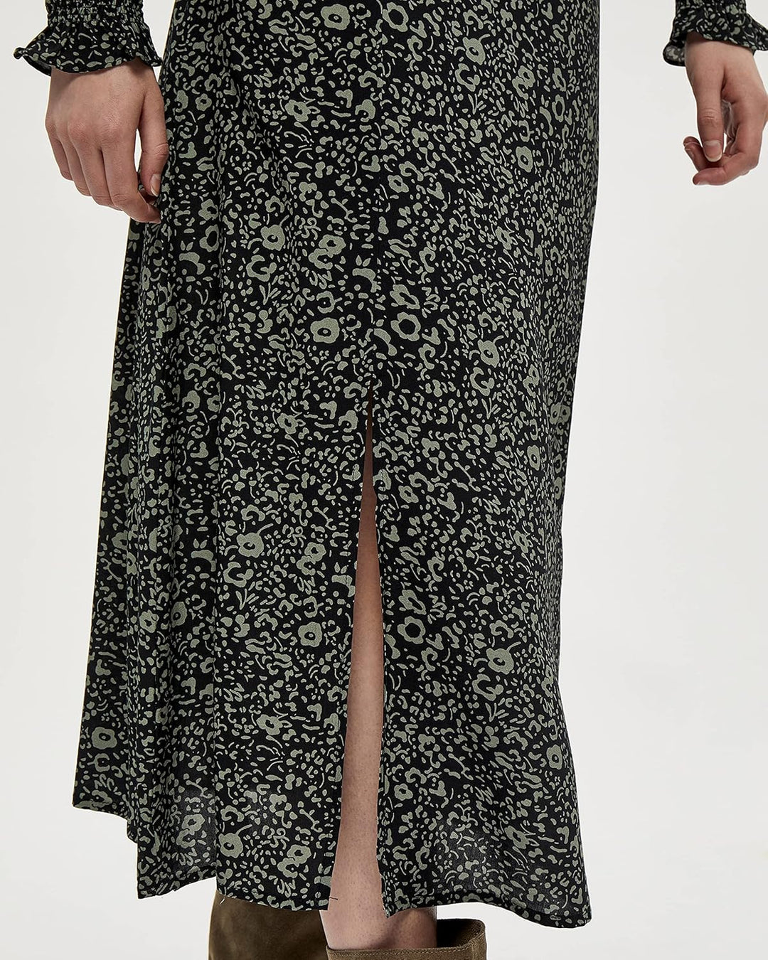 Desires Damen Georgia Long Skirt Langer Rock XXL 9000p Black Pr, XXL 9000p Black Pr