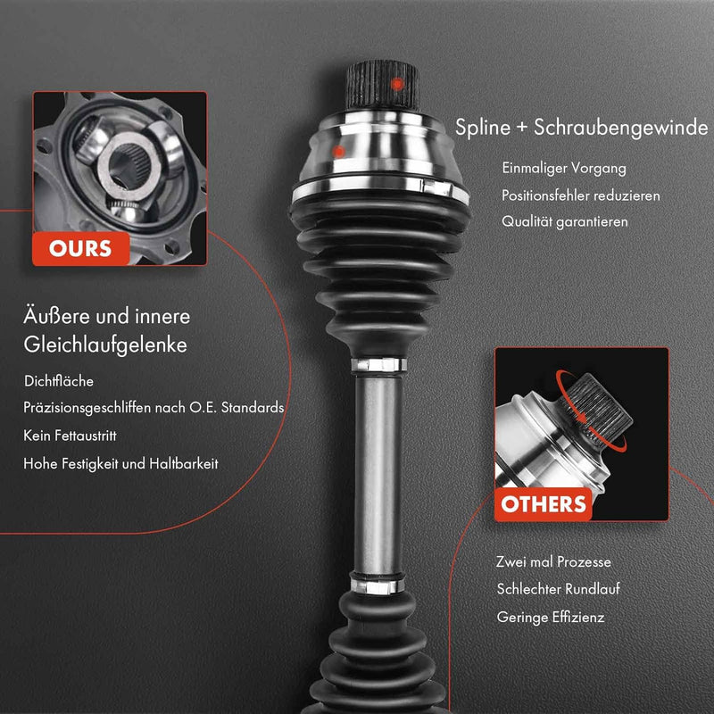 Frankberg 1x Antriebswelle Automatikgetriebe Vorderachse Links Kompatibel mit A6 4F2 C6 2.0L-3.2L 20