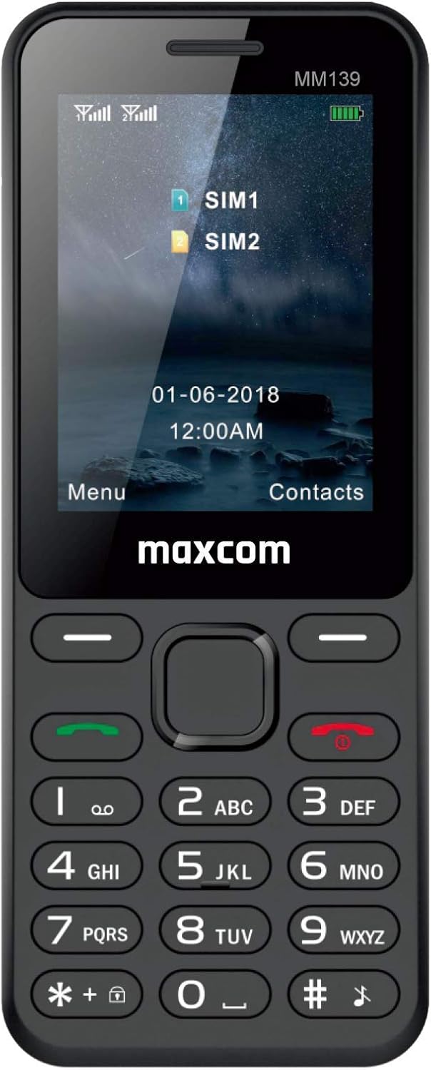Maxcom MOVIL Classic MM139 Amarillo 2.4 /MICROSD Hasta 8GB/600MAH MM139(Amarillo)