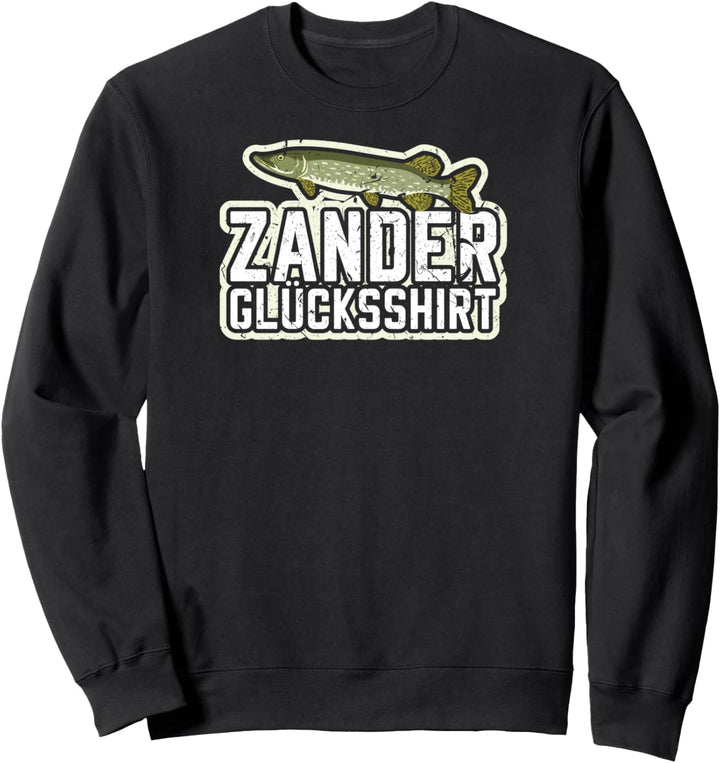 Zander Glücksshirt Angler Zander Angeln Sweatshirt