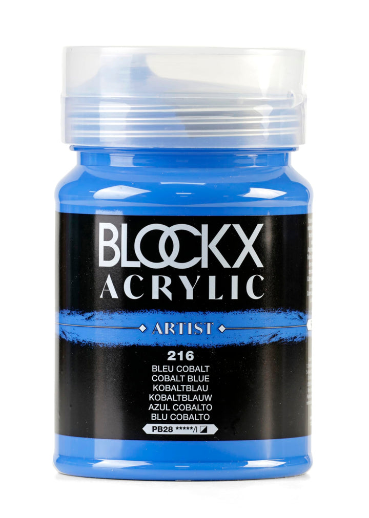 Blockx 65216BXC - Dose 500ml, feine Acrylfarbe, Acrylic Artist, halbdeckend und satiniert, PB 28 Kob