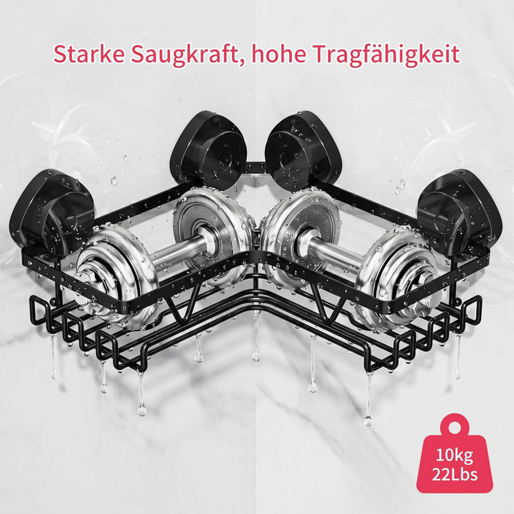 Duschablage Ohne Bohren, Edelstahl Duschregal Saugnapf, Badezimmer Dusche Organizer, Duschregal Ecke