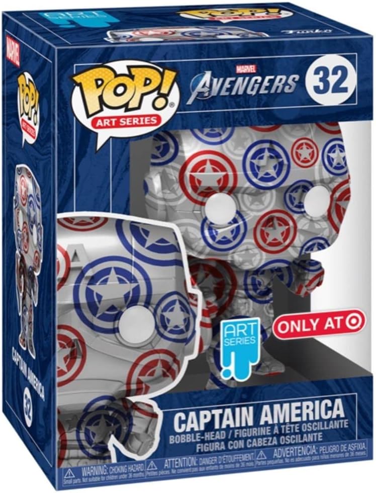 Funko Pop! Art Serie: Marvel Avengers - Captain America (Special Edition), One Size, Funko