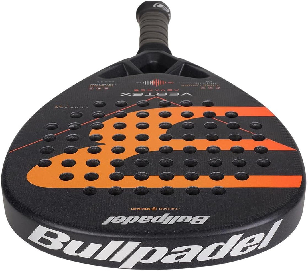 Bullpadel Vertex Advance 2026 Padelschläger, Carbonfaser, Schwarz, Grösse L, Diamantform, für fortge