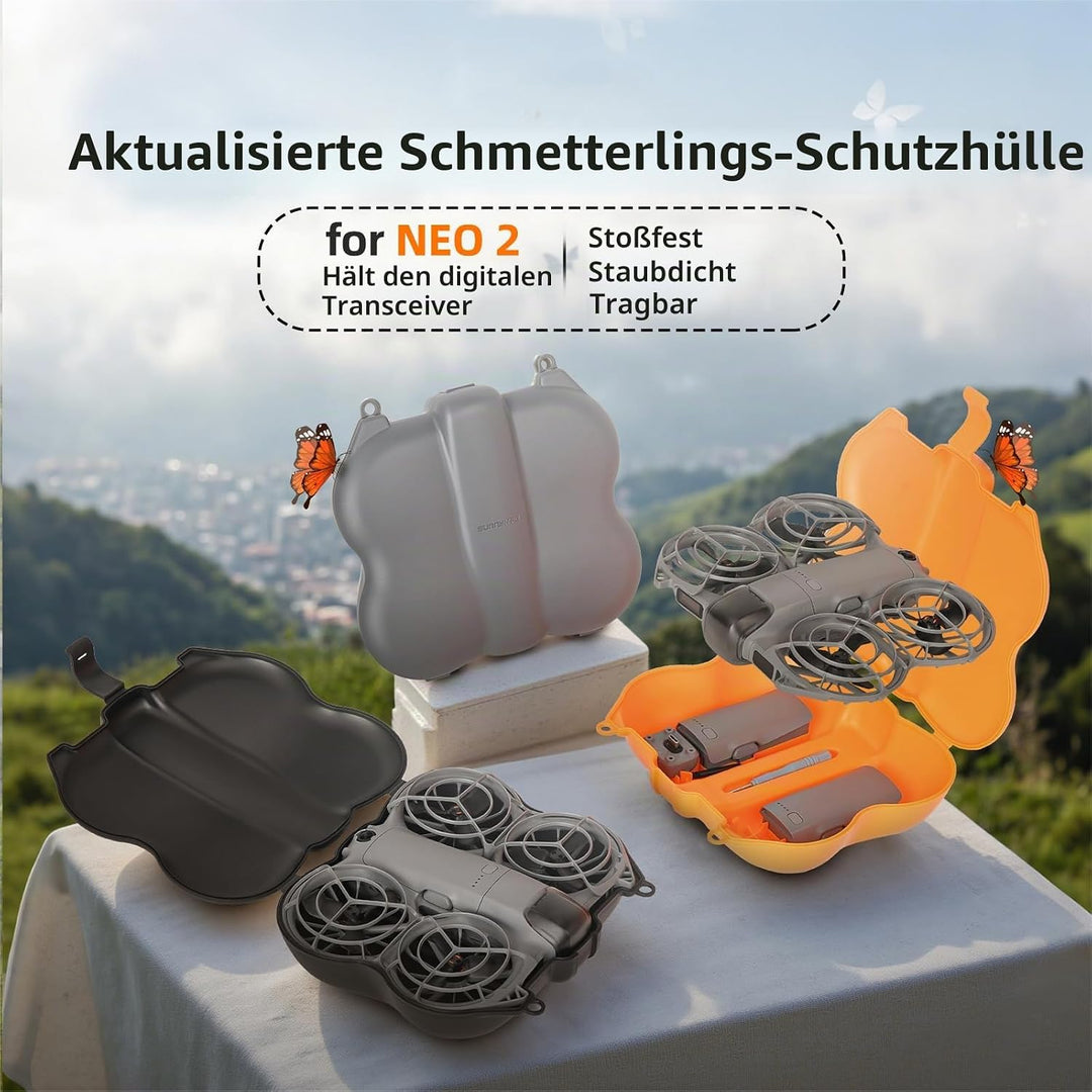ZJRXM Neo 2 Tasche, Tragbar Hartschalen Schutz Reisetasche für DJI Neo 2 Drohne und Akku-Zubehör, Ko