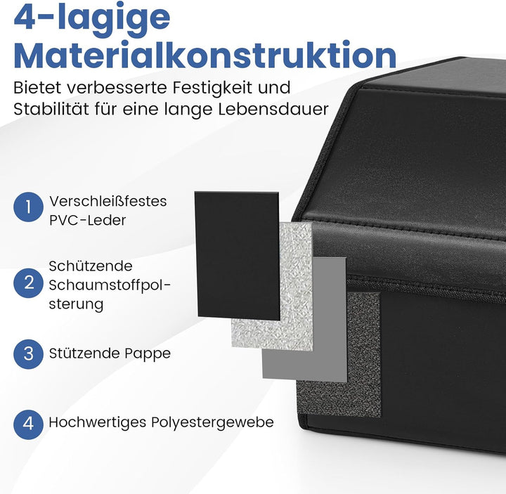 GYMAX Faltbarer Kofferraum Organizer, wasserdicht &amp; verschleissfest, Auto Kofferraum mit grosses Fas