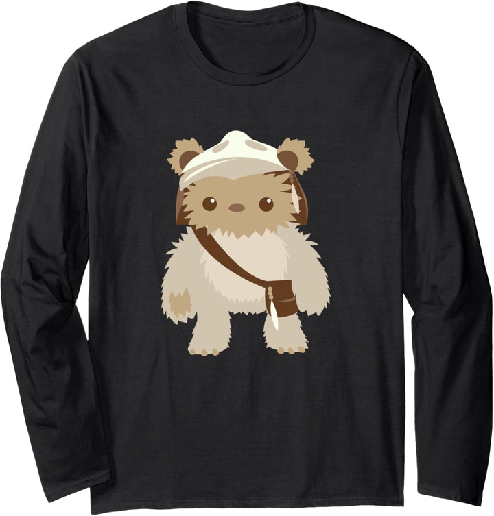 Star Wars Lumat Ewok Cute Cartoon Warrior Langarmshirt