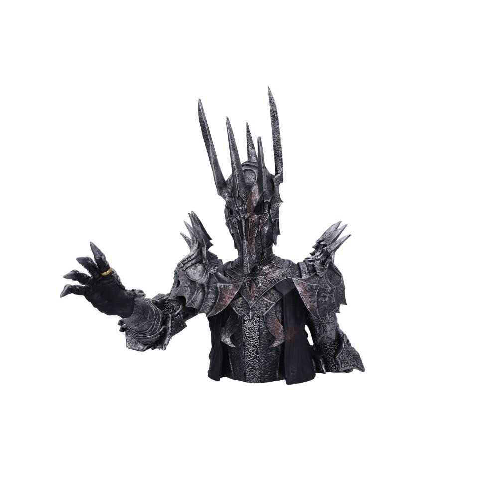 Nemesis Now Offizielles Lizenzprodukt Herr der Ringe, Sauron-Büste, Silber, 39 cm