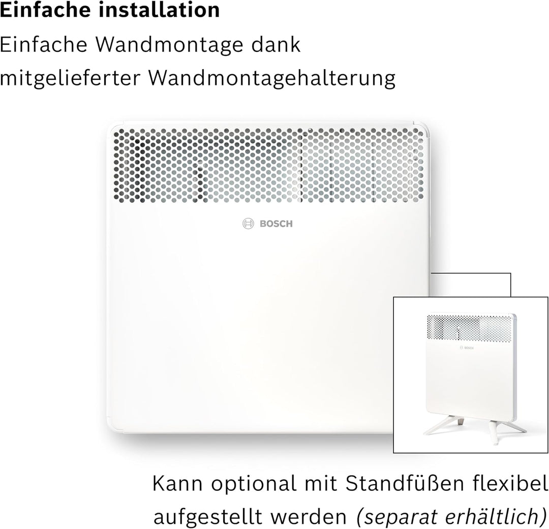 Bosch Heat Convector 4000-10 - Elektrischer Konvektor für Räume bis zu 10 m² - Individuell Einstellb