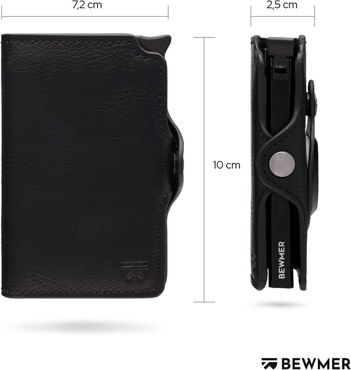 BEWMER 1 Geschütztes Kartenetui | Slim Wallet für Männer und Frauen | Kartenhalter mit RFID-Schutz u