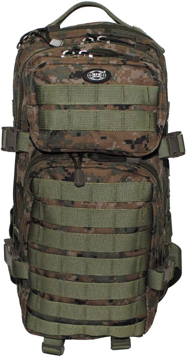 MFH 30333 US Rucksack Assault I 30l L Digital Woodland, L Digital Woodland
